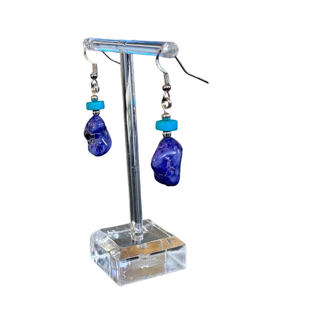 Lapis Turquoise Natural Stone Earrings